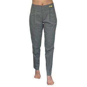Club Monaco Heather Gray Pleated Pencil Leg Wool Pant